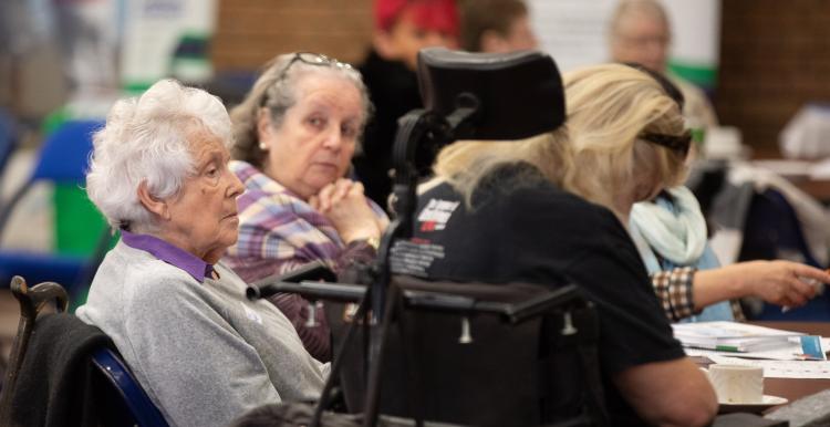 Several older adults sat together