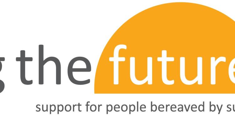 Facing the future logo with orange sun.