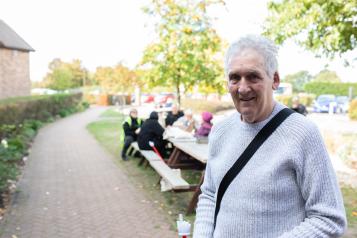 Older man in a park.