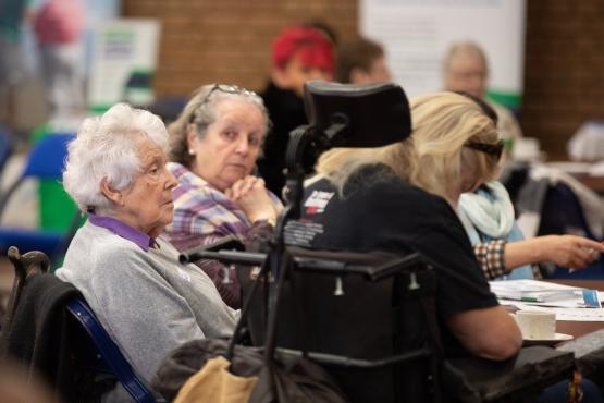 Several older adults sat together